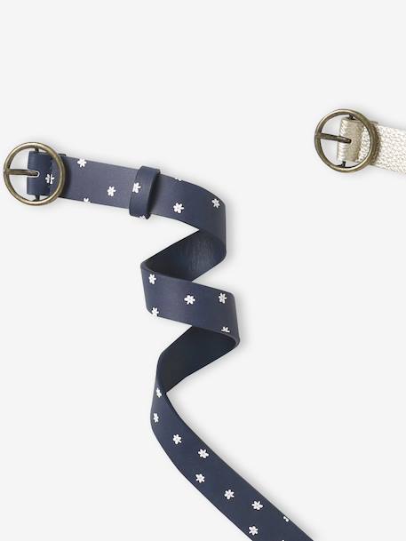 Lot de 2 ceintures fille ajustables marine 2 - vertbaudet enfant 
