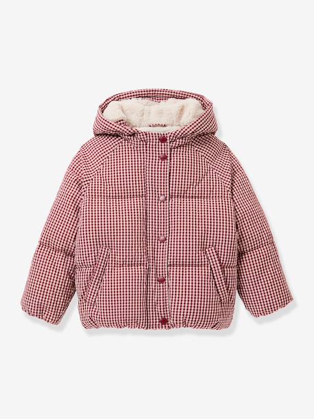 Doudoune vichy rouge 1 - vertbaudet enfant 