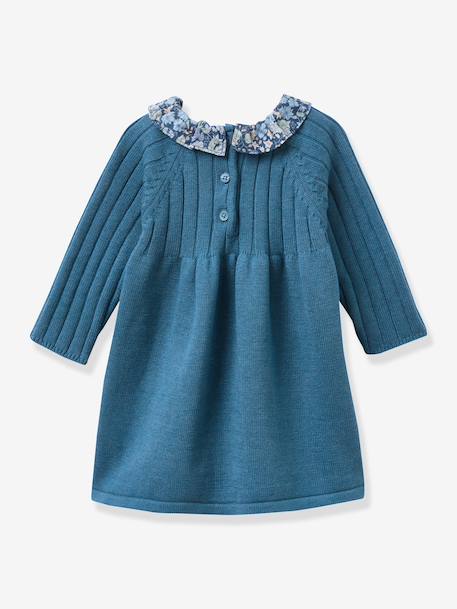 Robe longue tricot bleu 2 - vertbaudet enfant 