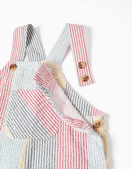 Salopette en coton à rayures you&me Rouge 3 - vertbaudet enfant 