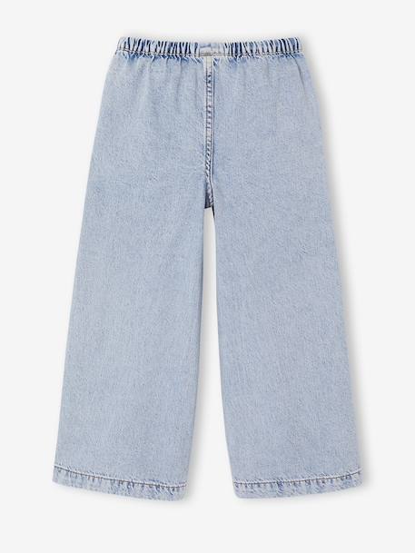 Pantalon large fille denim bleached 2 - vertbaudet enfant 
