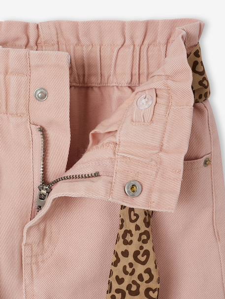 Pantalon large fille rose poudré 4 - vertbaudet enfant 