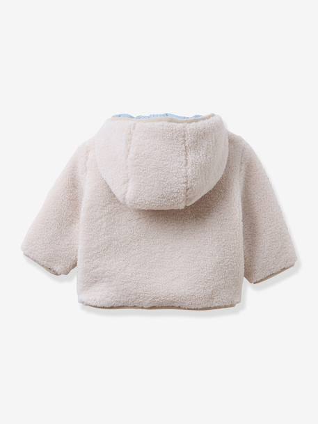 Veste sherpa à capuche écru 2 - vertbaudet enfant 
