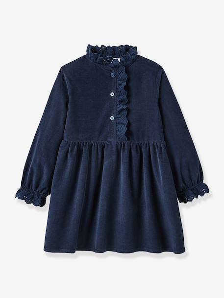 Robe velours rouge 1 - vertbaudet enfant 