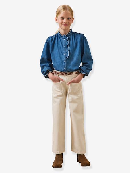 Chemisier denim bleu jean 1 - vertbaudet enfant 