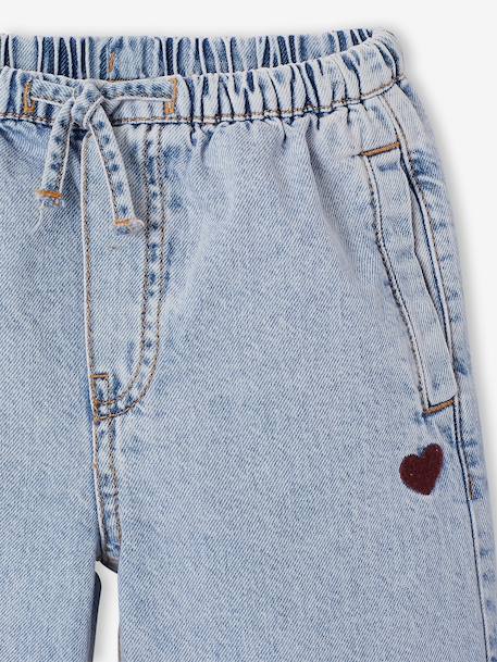 Pantalon large fille denim bleached 3 - vertbaudet enfant 