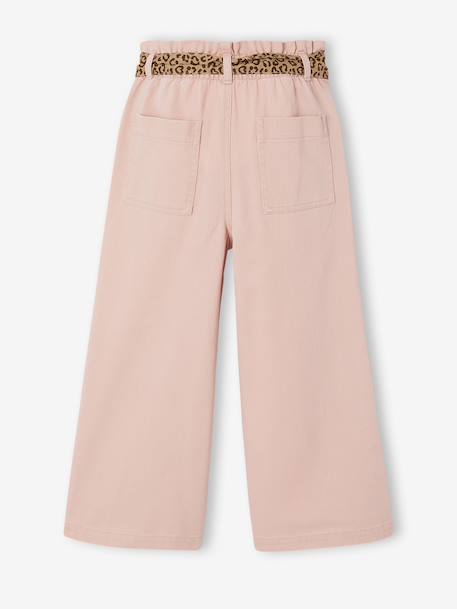 Pantalon large fille rose poudré 2 - vertbaudet enfant 
