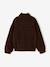 Sweat sherpa fille col montant zippé chocolat 6 - vertbaudet enfant 