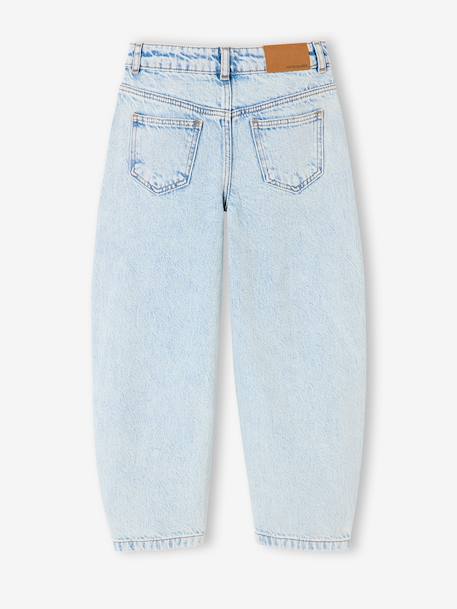 Jean balloon fille bleu moyen+denim bleached 8 - vertbaudet enfant 