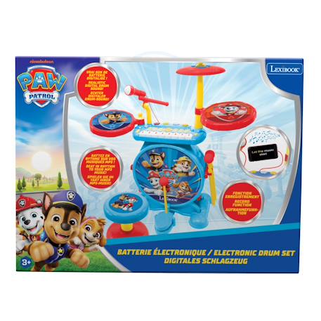 Batterie lumineuse complète 3-en-1 Mon rock band Pat Patrouille - clavier 8 touches, micro inclus Bleu 6 - vertbaudet enfant 