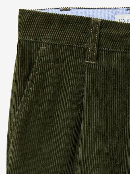 Chino velours vert sapin 3 - vertbaudet enfant 