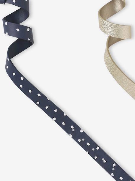 Lot de 2 ceintures fille ajustables marine 3 - vertbaudet enfant 
