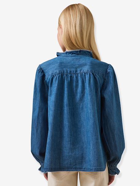 Chemisier denim bleu jean 3 - vertbaudet enfant 