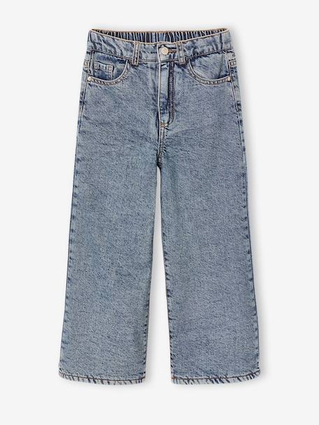Jean large fille bleu moyen 1 - vertbaudet enfant 