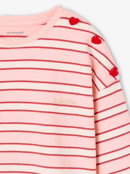 T-shirt marinière manches longues fille marine+rose bonbon 6 - vertbaudet enfant 