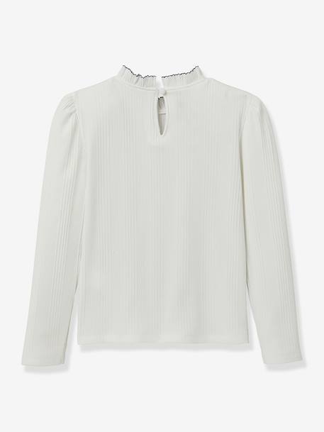 Sous-pull col volant écru 2 - vertbaudet enfant 
