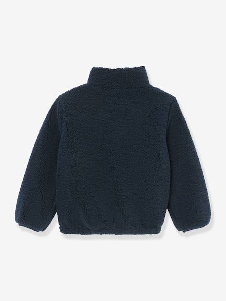 Sweat sherpa zippé marine 2 - vertbaudet enfant 