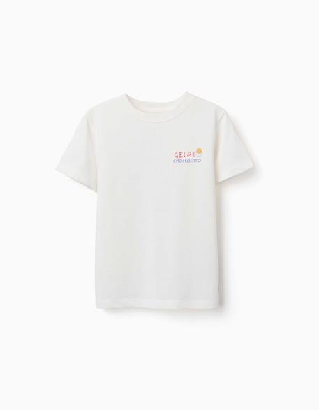 T-shirt en coton avec imprimé gelato you&me Blanc 2 - vertbaudet enfant 