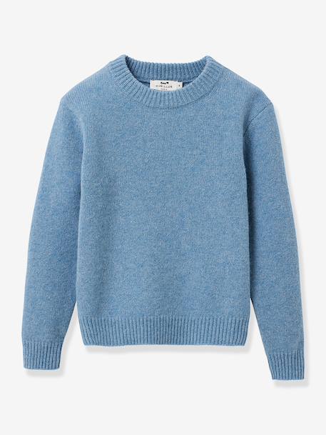 Pull Merinos bleu clair 1 - vertbaudet enfant 