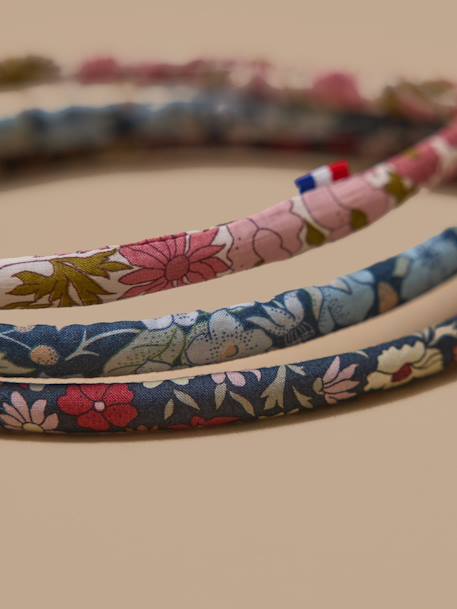 Serre-tête lot de 3 serre-têtes - made with liberty fabrics Liberty petal and daisy 2 - vertbaudet enfant 