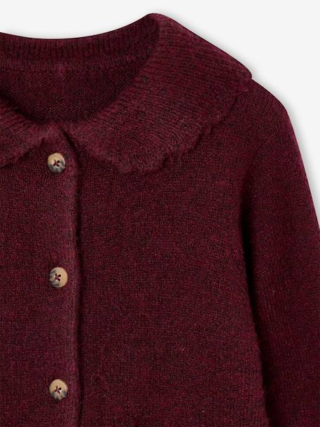 Gilet col boutonné fille bordeaux 3 - vertbaudet enfant 