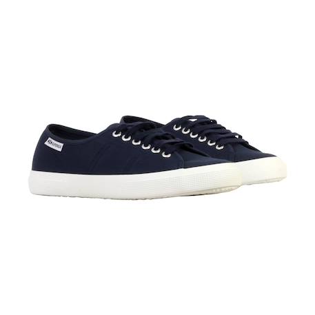 Baskets basses à lacets Blanc+Marine 9 - vertbaudet enfant 