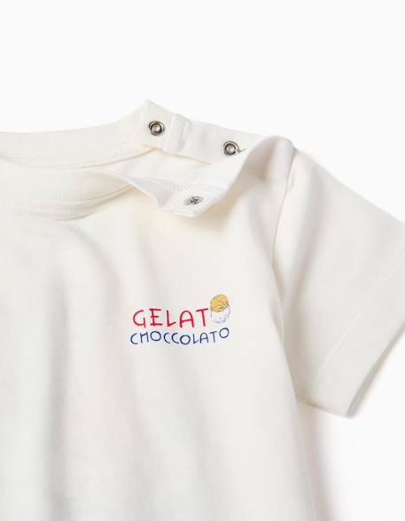 T-shirt en coton avec imprimé gelato you&me Blanc 3 - vertbaudet enfant 