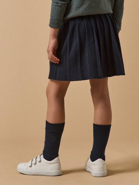 Jupe plissée en tricot - collection junior Marine 2 - vertbaudet enfant 