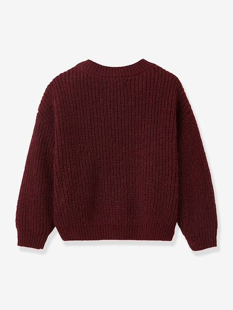 Pull perlée bordeaux 2 - vertbaudet enfant 