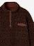 Sweat sherpa fille col montant zippé chocolat 7 - vertbaudet enfant 