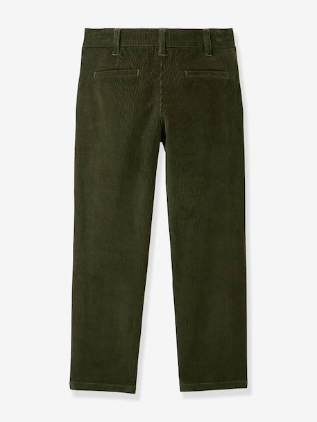 Chino velours vert sapin 2 - vertbaudet enfant 