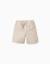 Short midi cargo en coton avec cordon de serrage Beige clair+Vert foncé 1 - vertbaudet enfant 