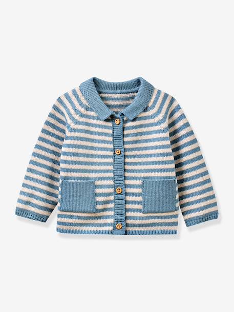 Ensemble naissance marin rayé rayé bleu 2 - vertbaudet enfant 