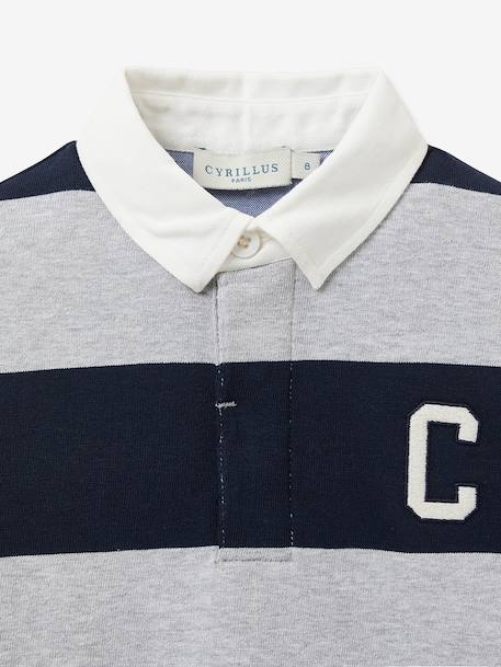 Polo rugby gris 2 - vertbaudet enfant 