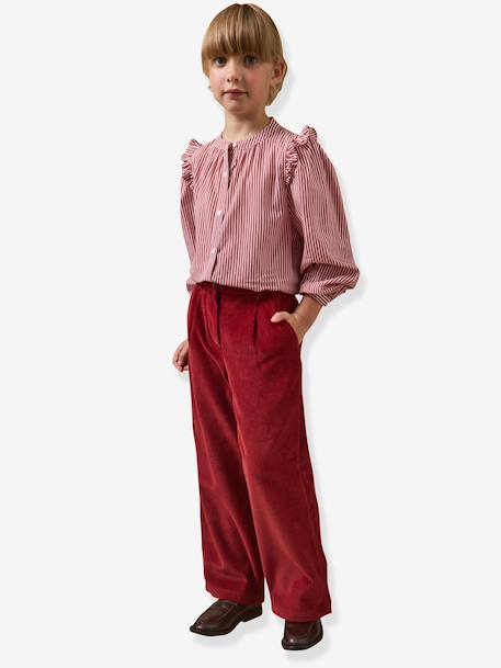 Pantalon large rouge 4 - vertbaudet enfant 