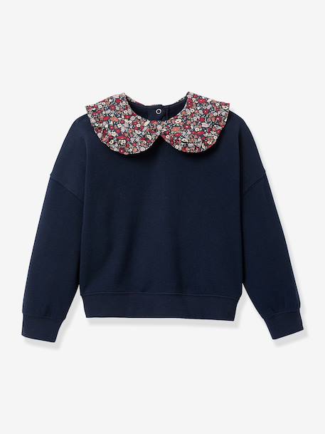 Sweat col Claudine marine 1 - vertbaudet enfant 