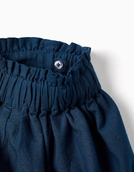 Short en coton avec taille élastique you&me Bleu 3 - vertbaudet enfant 
