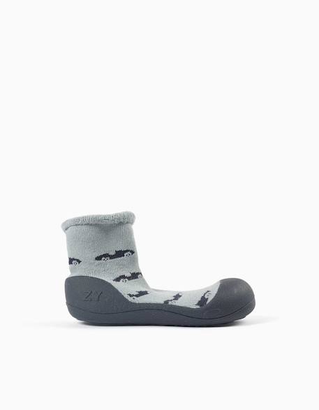 Chaussettes-chaussons avec motif voiture et semelle antidérapante Vert clair 2 - vertbaudet enfant 