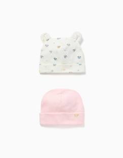 Lot de 2 bonnets en coton avec motif minnie  - vertbaudet enfant