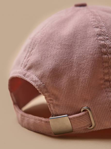 Casquette velours fille Rose poudre 3 - vertbaudet enfant 