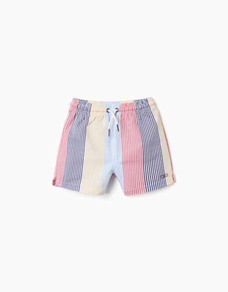Bébé-Maillot de bain, accessoires de plage-Short de bain à rayures et cordon de serrage you&me