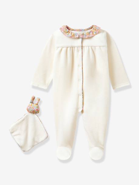 Pyjama à col volanté rose 1 - vertbaudet enfant 