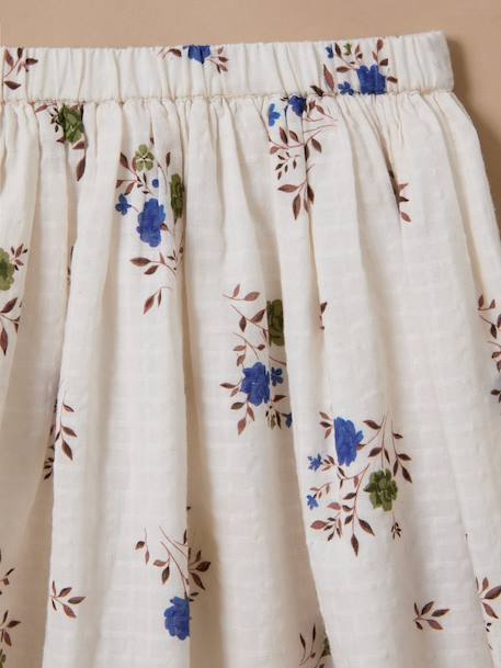 Jupe imprimée volantée fille Imprimé  rosa blue 2 - vertbaudet enfant 