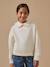 Sweat fille col volanté Ecru 1 - vertbaudet enfant 
