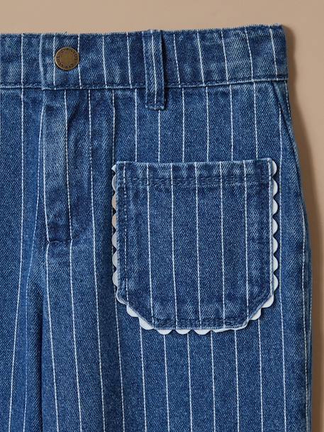 Pantalon droit rayé festonné fille Rayure tennis 2 - vertbaudet enfant 