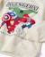 Sweat en coton peigné avec imprimé en relief avengers Blanc 3 - vertbaudet enfant 