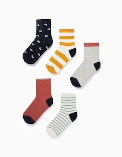 5 paires de chaussettes avec détails contrastés  - vertbaudet enfant