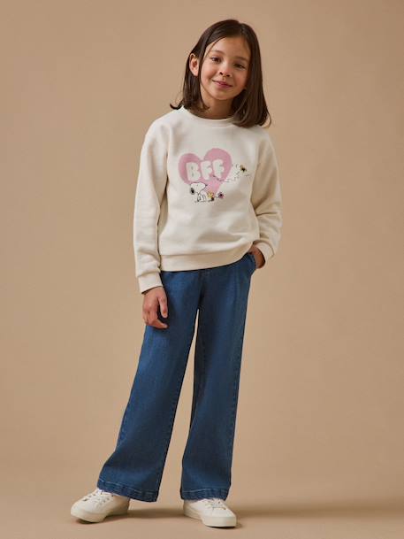 Pantalon large en denim fille Denim bleu+Denim gris fonce 4 - vertbaudet enfant 