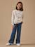 Pantalon large en denim fille Denim bleu+Denim gris fonce 4 - vertbaudet enfant 