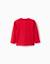 T-shirt en coton à manches longues avec imprimé zy en relief Blanc+Rouge 5 - vertbaudet enfant 